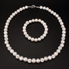 8mm-9mm Wedding Bridal Jewelry 2016 100% Natural Real White Freshwater Pearl Beads Charms Necklace Statement Pearls Jewelry