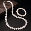 8mm-9mm Wedding Bridal Jewelry 2016 100% Natural Real White Freshwater Pearl Beads Charms Necklace Statement Pearls Jewelry
