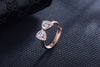 925 Stamp Silver Color Bowknot Zircon Adjustable Open Finger Rings For Women Girls Wedding Dorpshipping Anelli Party Jewelry
