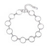 925 Stamp Silver Color Elegant Chain Style Bracelets For Womens Bangle Lucky Round Hollow Link Bracelet Christmas Party Gifts