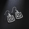 925 Stamp Silver Color Spiral Circle Dangle Earrings Women's Accessories Wedding  Jewelry Christmas Female 2022 GaaBou