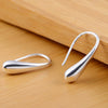 925 Stamp Silver Color Water Drop Dangle Earrings 2022 LOVE Valentine Engagement Wedding Jewelry Christmas GaaBou Jewellery