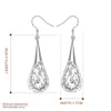 925 Stamp Silver Color Water Drop Hollow Drop Earrings For Women Wedding Earrings Hanging Party Jewelry 2022 Trend Christmas