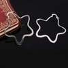925 Stamp Silver Color Women's 55MM/5.5CM Star Hoop Earrings Wedding Party Jewelry Female Christmas Gift 2022 GaaBou