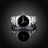 925 Stamp Silver Color Wrist Watch Zircon Rings For Women Wedding Engagement  Jewelry Gift Female GaaBou Jewellery