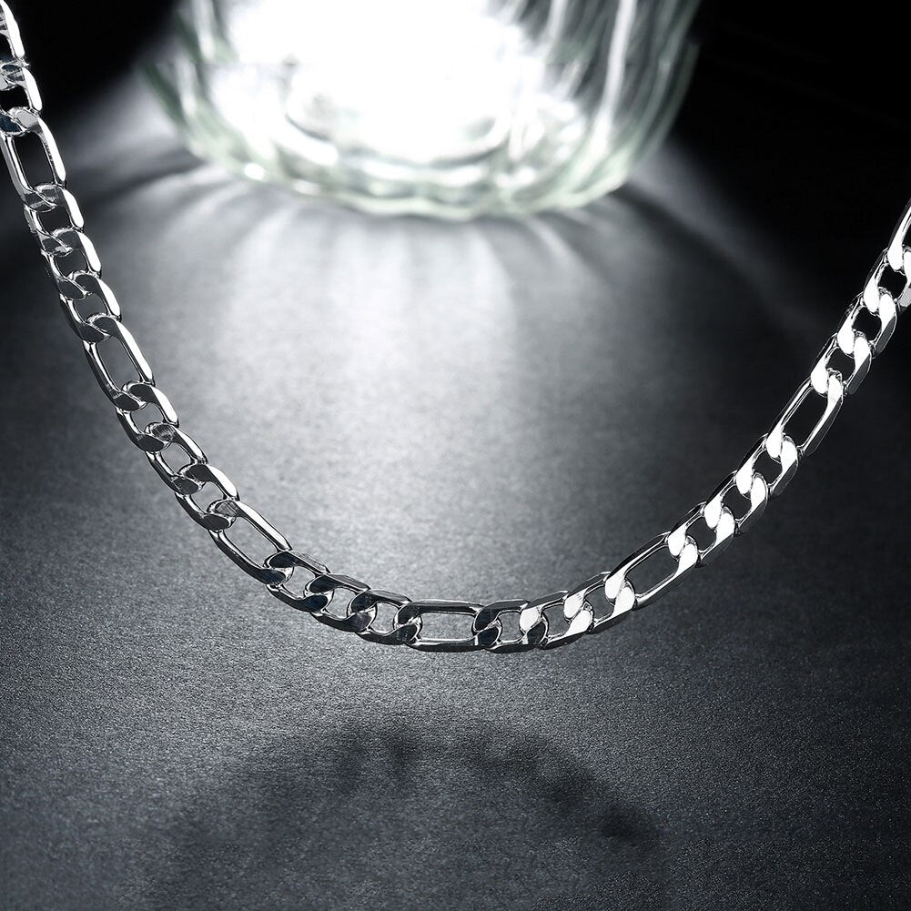 925 Stamped Silver Noble men's classic 6MM geometry Necklace for woman party wedding fine Christmas gifts Jewelry