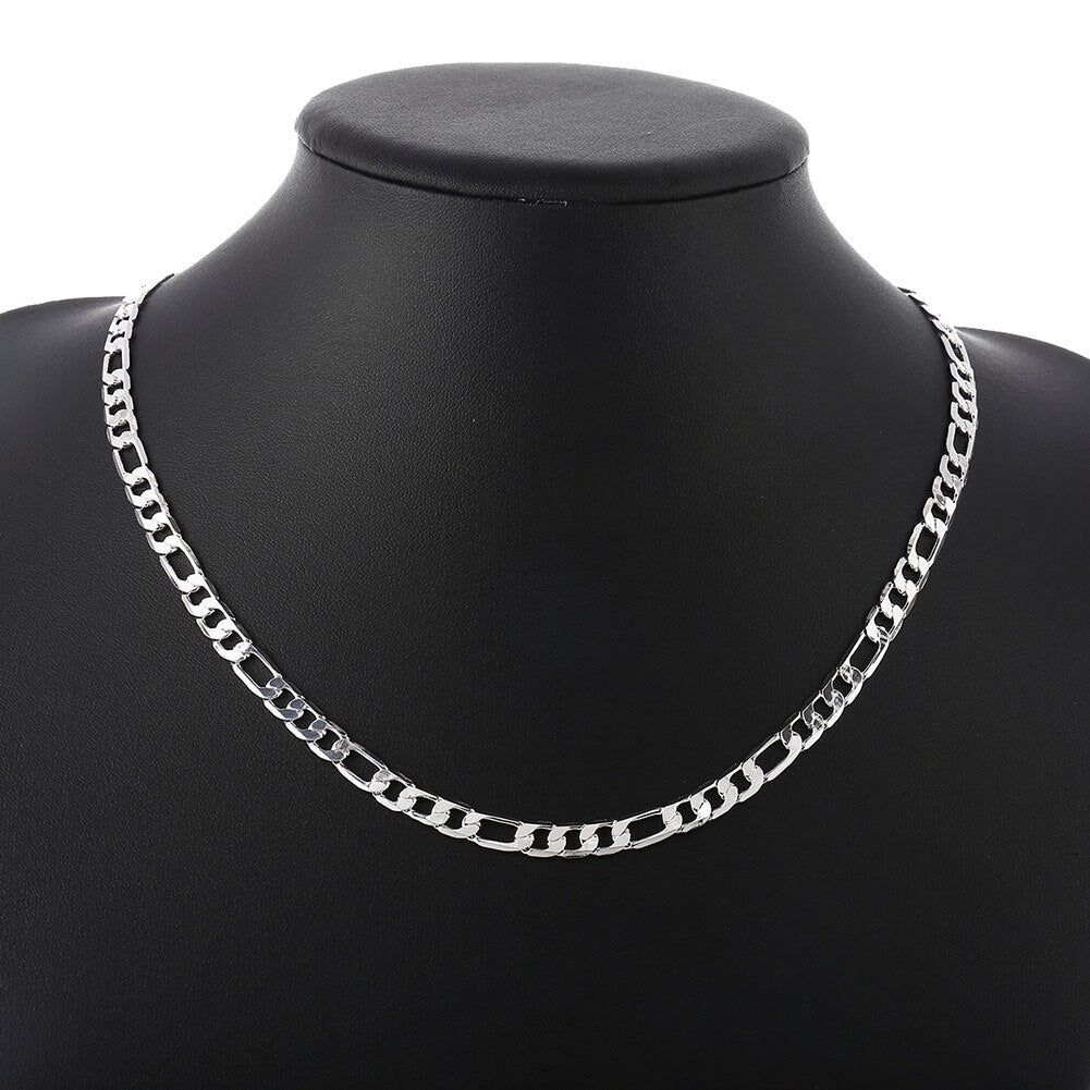 925 Stamped Silver Noble men's classic 6MM geometry Necklace for woman party wedding fine Christmas gifts Jewelry