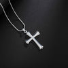 925 Sterling Silver Necklace Pendant Cross Retro Choker  Vintage Lucky Link Chain Wedding Fine Jewelry Gift