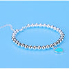 925 Sterling Silver beads chain Heart pendant Bracelets for Women Street all-match designer Jewelry party wedding gifts