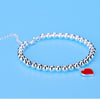 925 Sterling Silver beads chain Heart pendant Bracelets for Women Street all-match designer Jewelry party wedding gifts