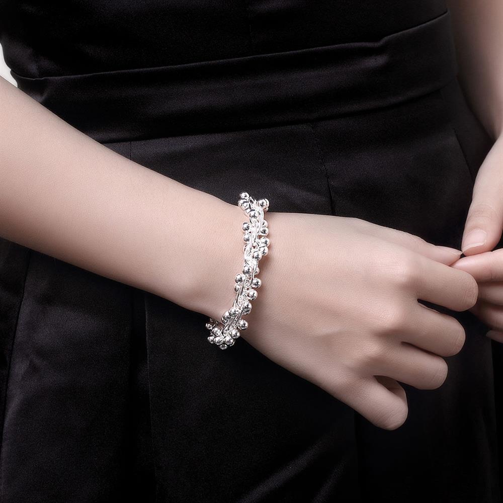 925 Sterling Silver custom Grape beads pendant necklaces bracelet Jewelry set for women wedding accessories party gifts
