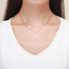925 sterling silver 12 constellation rose gold pendant necklace fit women clear CZ necklace jewelry wedding gift