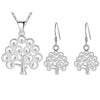 925 sterling silver Beautiful tree pendant necklaces earrings jewelry sets for women party wedding engagement gifts