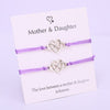 (A SET) Mother Daughter Infinity Heart Bracelets Adjustable Rope Bracelet Women Girl  Jewelry Drop Shipping