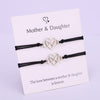 (A SET) Mother Daughter Infinity Heart Bracelets Adjustable Rope Bracelet Women Girl  Jewelry Drop Shipping