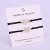 (A SET) Mother Daughter Infinity Heart Bracelets Adjustable Rope Bracelet Women Girl  Jewelry Drop Shipping