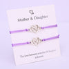 (A SET) Mother Daughter Infinity Heart Bracelets Adjustable Rope Bracelet Women Girl  Jewelry Drop Shipping