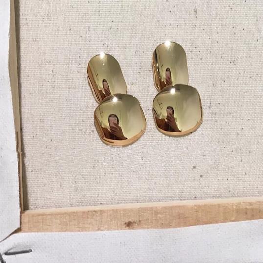 New Vintage Matte Circle Drop Dangle Earrings Metal Gold Color Earing For Women Long Earring Wedding Bridesmaids Jewelry