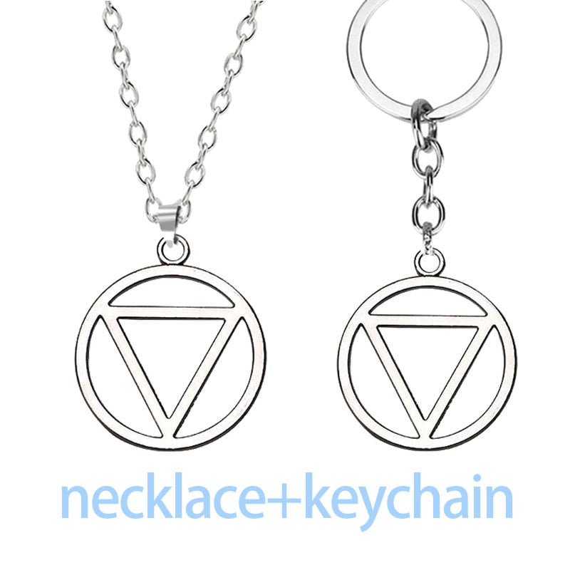 Akatsuki Hidan Ninja Jashin Necklace Trinity Symbol Baptism Catholicism Anime Religious Pendant Anime Jewelry 2021