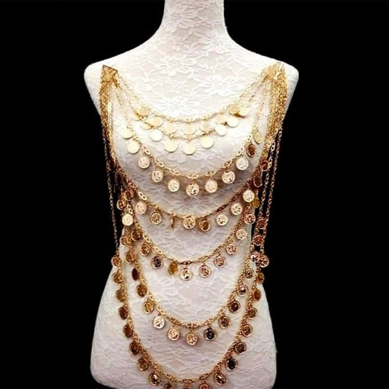 Algeria Wedding Necklace Big Size Custom Necklace Napoleon Figure Coin Pendant Layers Bridal Jewelry Necklace European Fashion