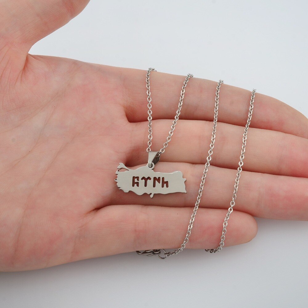 Andros Turkey Pendants Necklace For Women Girls Charm Turk Map Jewelry