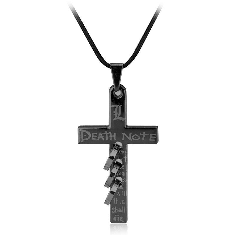Anime Death Note Misa Amane Choker Necklace For Men Women Hip Hop Punk Rivet Collar Pendant Leather Necklace Cosplay Gifts