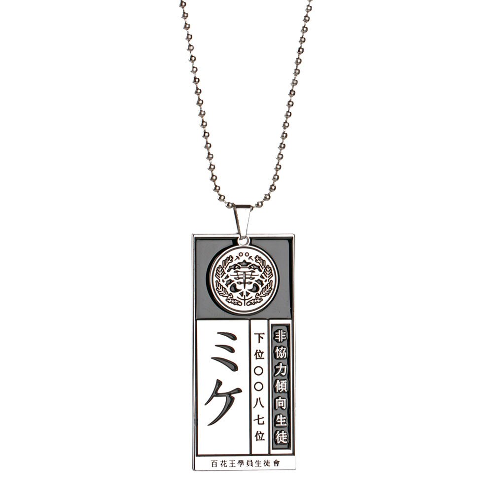 Anime Kakegurui Compulsive Gambler Yumeko Jabami Necklace Metal Pendant Chain Choker Necklaces Charm Gifts Jewelry collares
