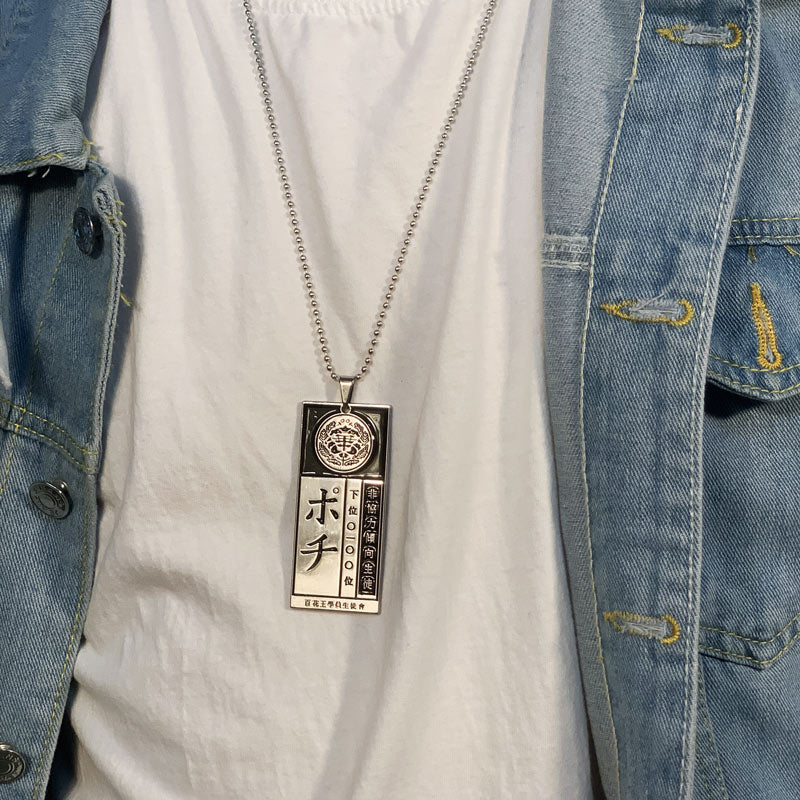 Anime Kakegurui Compulsive Gambler Yumeko Jabami Necklace Metal Pendant Chain Choker Necklaces Charm Gifts Jewelry collares