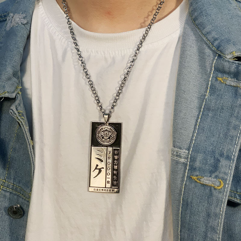 Anime Kakegurui Compulsive Gambler Yumeko Jabami Necklace Metal Pendant Chain Choker Necklaces Charm Gifts Jewelry collares
