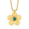 Anniyo Ethiopia Coins Jewelry Arab Pendant Necklaces Women Ethiopian Wedding Eritrea African Gold Color Coin Jewellery #014116