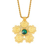Anniyo Ethiopia Coins Jewelry Arab Pendant Necklaces Women Ethiopian Wedding Eritrea African Gold Color Coin Jewellery #014116