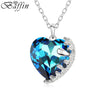 BAFFIN Crystal Heart Pendant Maxi Necklace For Women Wedding Party Accessories Gift Jewelry Made With Swarovski Elements