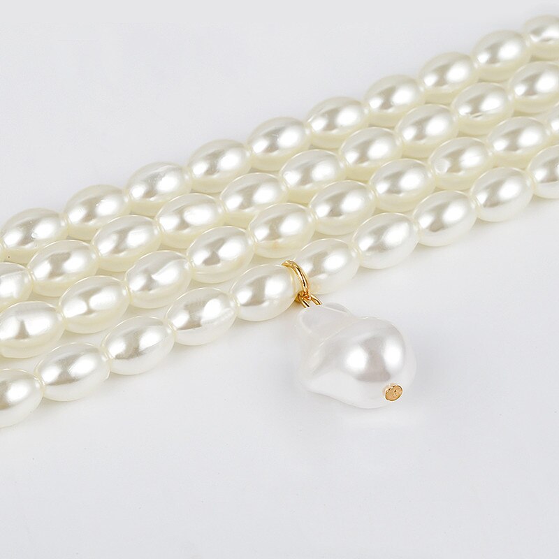 Baroque Abnormity Pearl Necklace  European American Style Personality Chain Of Clavicle Ms Travel Wedding Accessories