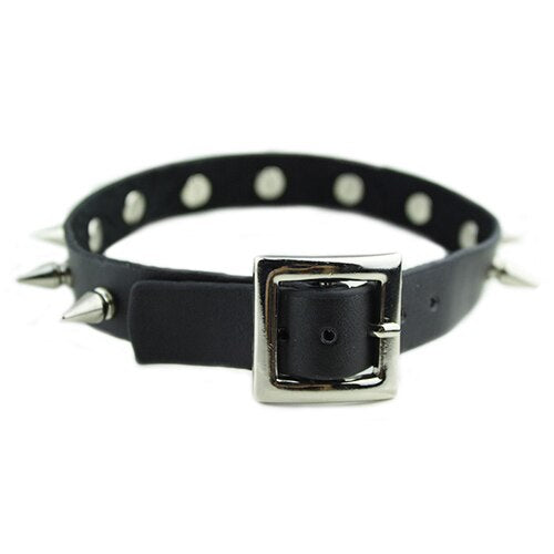 Black Spike Choker Belt Collar Women Pu Leather Goth Choker Necklace for Women Party Club Chockers Sexy Gothic Jewelry Harajuku