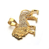 Bohemian Rhinestone Alloy Lion Necklace Pendant for Men Retro Hip Hop Rock Animal Necklace Men's Party Wedding Jewelry Accessori