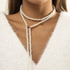Boho Multi Layered Imitation Pearl Choker Necklace Long Statement Collar Clavicle Necklaces Women Bridal Wedding Party Jewelry