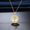 CACANA 316L stainless steel Life Tree Necklace Crystal Rhinestone Necklaces For Women Wedding Valentine's Day Gifts N2116
