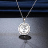 CACANA 316L stainless steel Life Tree Necklace Crystal Rhinestone Necklaces For Women Wedding Valentine's Day Gifts N2116