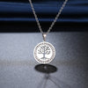 CACANA 316L stainless steel Life Tree Necklace Crystal Rhinestone Necklaces For Women Wedding Valentine's Day Gifts N2116