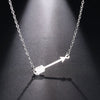 CACANA Stainless Steel Necklace For Women Man Lucky Love Arrow Pendant Choker Necklace Engagement Jewelry
