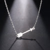 CACANA Stainless Steel Necklace For Women Man Lucky Love Arrow Pendant Choker Necklace Engagement Jewelry