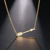 CACANA Stainless Steel Necklace For Women Man Lucky Love Arrow Pendant Choker Necklace Engagement Jewelry