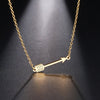 CACANA Stainless Steel Necklace For Women Man Lucky Love Arrow Pendant Choker Necklace Engagement Jewelry