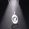 CACANA Stainless Steel Necklace For Women Man Thinking Cat Pendant Choker Necklace Engagement Jewelry