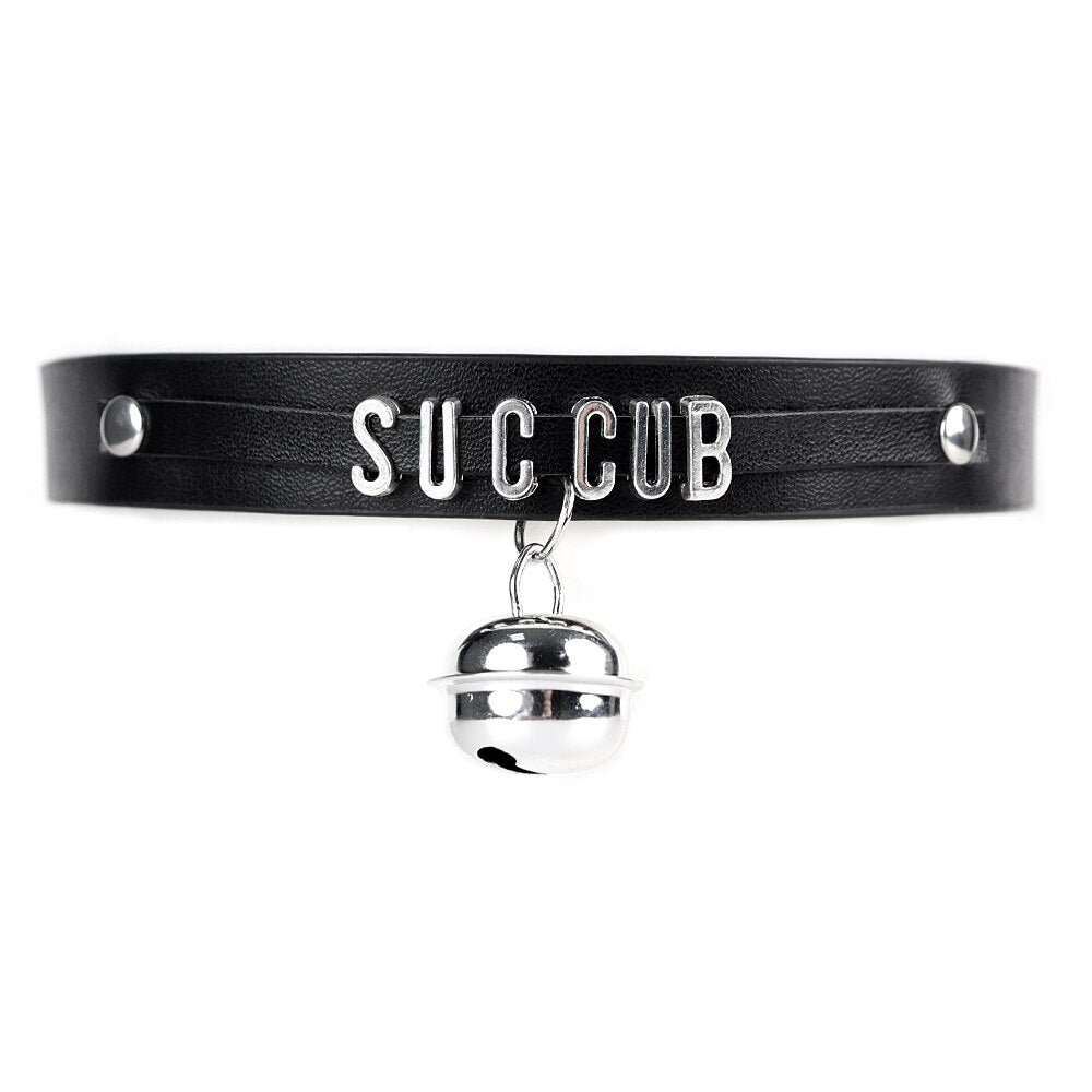CEA 2021  Goth Necklace For Women Vintage Black Bell Letter Leather Choker Gothic Accessories Girls Party Jewelry