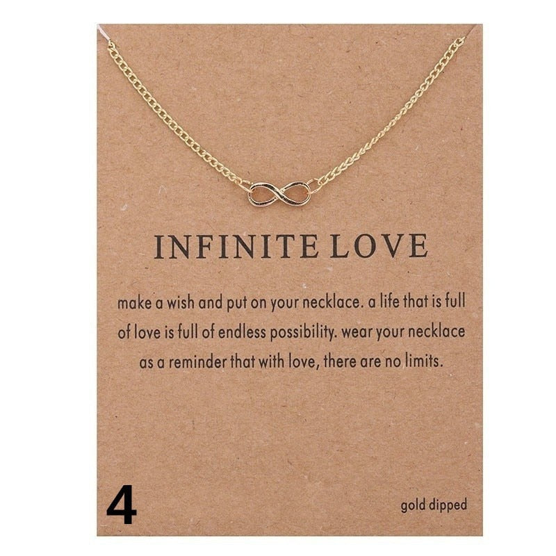 (Card Is Include) love Elephant Pearl Lotus Chain Sun Lucky Horseshoe Necklace Clavicle Chains Women Jewelry
