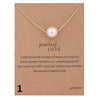 (Card Is Include) love Elephant Pearl Lotus Chain Sun Lucky Horseshoe Necklace Clavicle Chains Women Jewelry