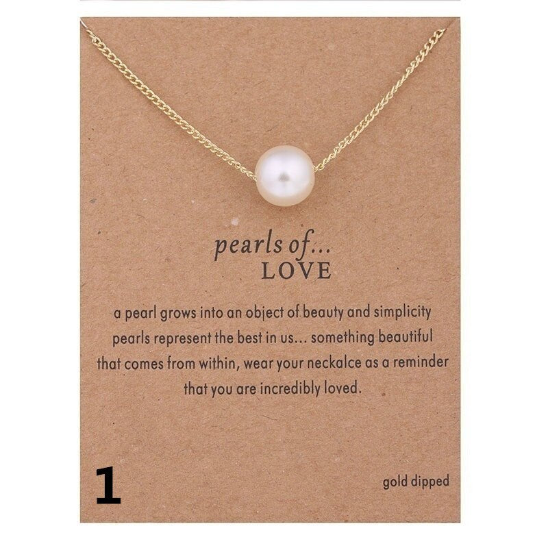(Card Is Include) love Elephant Pearl Lotus Chain Sun Lucky Horseshoe Necklace Clavicle Chains Women Jewelry