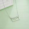 Cazador Letter Envelope Pendant Necklaces for Women Friends Stainless Steel Choker Jewelry Party Wedding Valentine's Day Gifts