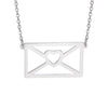 Cazador Letter Envelope Pendant Necklaces for Women Friends Stainless Steel Choker Jewelry Party Wedding Valentine's Day Gifts
